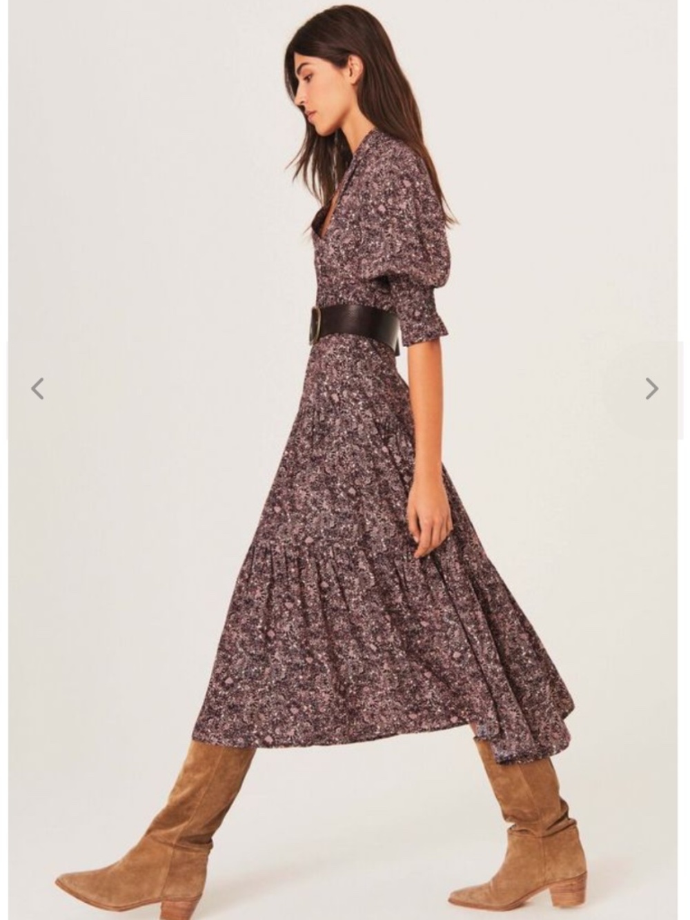 Ba&sh Glee Robe Midi Dress XS